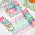 12 rolls/box of exquisite color plaid washi tape, a variety of styles to choose from, sbooking tape, a for your family.