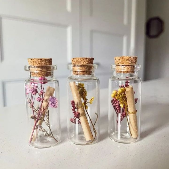 One 2 x 6 cm mini jar for gifts, unique gifts, jar for gift, jar with letter inside, asthetic gifts
