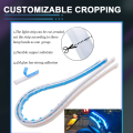 2Pcs Motorcycle Turn Signal Lamp LED Daytime Running Lights Tail Light DRL Waterproof Decoration Strip Motor Brake Flowing Light.