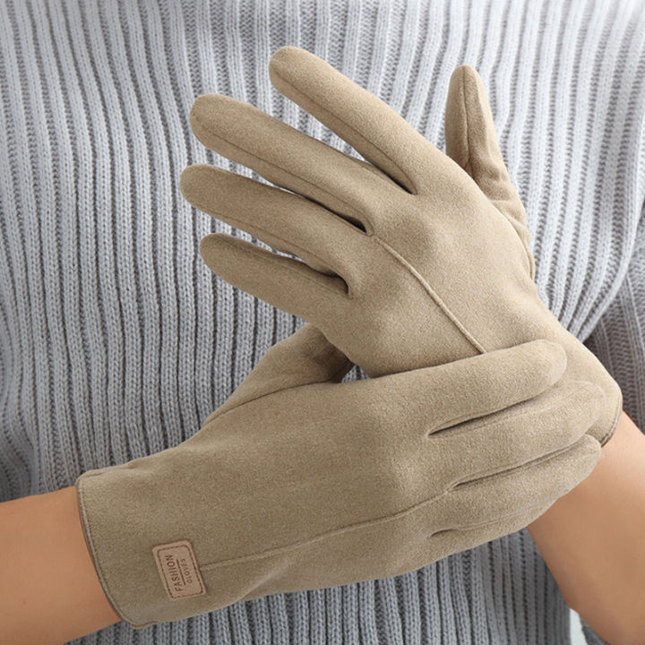 Winter%20Keep%20Warm%20Touch%20Screen%20Plus%20Velvet%20Inside%20Suede%20Mens%20Gloves%20Fashion%20Simple%20Solid%20Thicken%20Man%20Outdoor%20Cycling%20Drive%20-%20Image%204