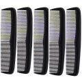 5pcs Black Hair Styling Comb, Fine Tooth Hair Comb, Heat Resistant Comb, Double Headed Hair Styling Comb. 