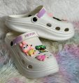 New Premium EVA Thick-Sole Comfort Lightweight Soft Cushion Slip-On Shoes Clogs Sandals with Cute Decorative Charms. 