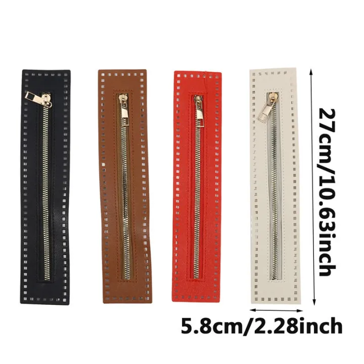 1/2pcs%2027cm%20Long%20Leather%20Zipper%20Useful%20For%20Crochet%20Bag%20Hardware%20Soild%20Zipper%20Sewing%20Accessory%20Useful%20Handbag%20PU%20Leather%20Zipper%20-%20Image%207