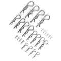 Cotter Pins Clip Splitpins Metal Wave Type R Type Insurance Safety Hardware Fastener Carbon Steel Fixed Pin Accessories. 