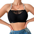 1pcs Ribbed Sexy Women's Bras Cross Shoulder Straps Sexy Lingerie Wire-Free Padless Bras Push Up Brassiere Fashion Underwear. 