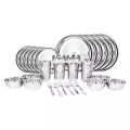 Heavy Guage Glory Stainless Steel Dinner Set of 36 Pieces - Silver Color I Dishwasher Safe I Highly Durable I Dinnerware Set. 