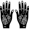 Mehndi Sticker 5 pc waterproof reusable random design delivery. 