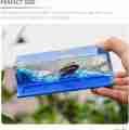 Hot sell trending blue water-filled desk toy liquid wave paperweight. 