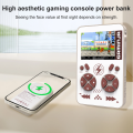 GAMINJA PB05 Mini Handheld Game Console Built-in 400 Games 5000mAh Battery Wireless Magnetic Power Bank Portable Game Console. 
