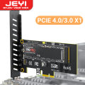 JEYI M.2 NVME SSD to PCIe 4.0 x1 Adapter Card, 2280 SSD PCIE X1 Expansion Card for Desktop PC, PCI-E GEN4 16Gbps Full Speed SK1. 