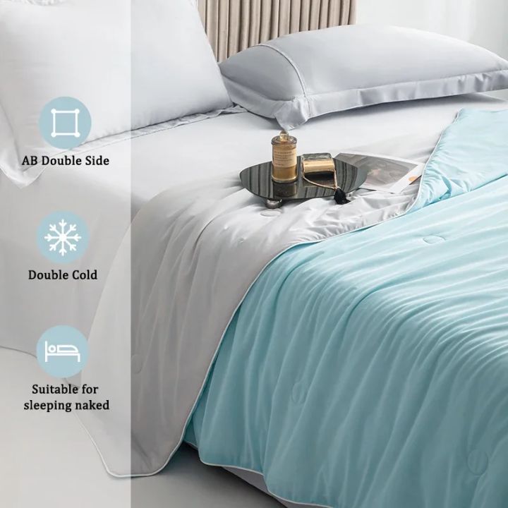 High%20Quality%20Cooling%20Blankets%20Smooth%20Air%20Condition%20Comforter%20Lightweight%20Summer%20Quilt%20with%20Double%20Side%20Cold%20%20Cooling%20Fabric%20-%20Image%203