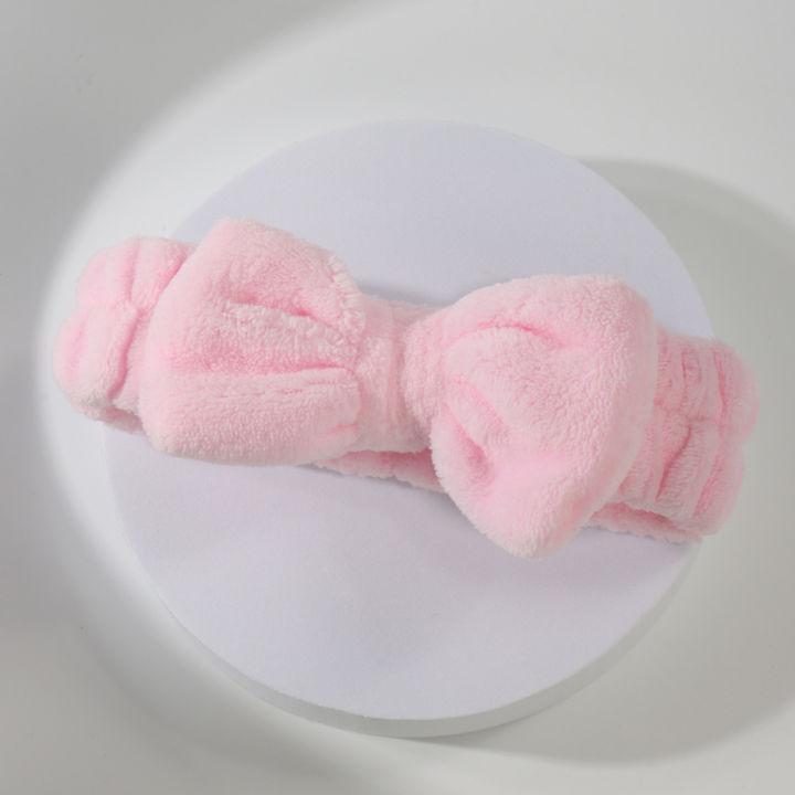 Bow%20Headband%20Wristband%20Set%20Towel%20Elastic%20Soft%20Washing%20Face%20Shower%20Make%20up%20Yoga%20Sports%20Skincare%20Headband%20for%20Women%20Girls%20-%20Image%204