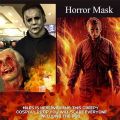 Halloween Michael Myers Mask Scary Killer Full Head Mask Creepy Fire Burn Scar Latex Face Mask Cosplay Costume Party Props Knife. 