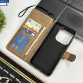 Realme Note 50 Flip Book Cover - Blue - New Leather Wallet Flip Cover with Magnetic Lock Strap & Card Slots. 