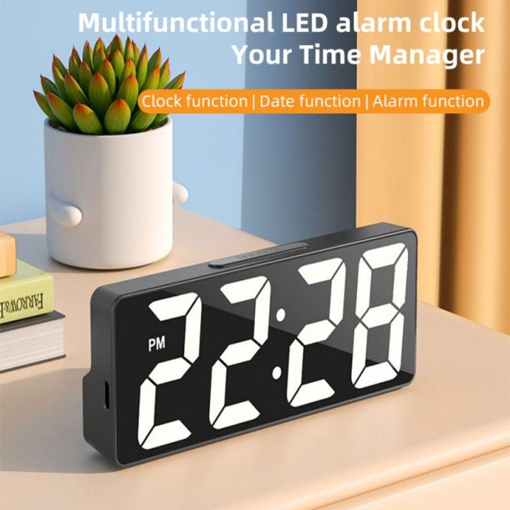 Led Display Alarm Clock Module 1pc LED screen digital alarm clock, temperature and date display, with ...