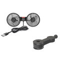 Car mounted rear electric fan with USB interface for car use, 12V 24V, large truck interior, rear seats, silent and powerful. 