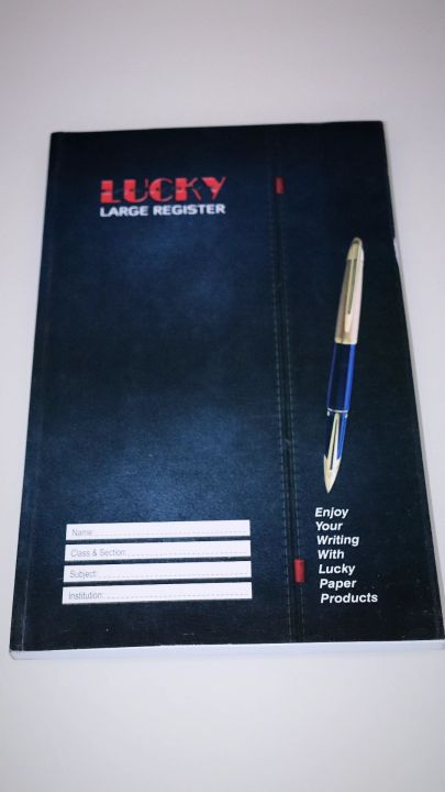 Lucky Large Narrowline Register No:10 - 200 pages (Imported Paper)