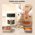 Round Square Cooking Rack With Foot Thicken Air Fryer Rack 304 Stainless Steel BBQ Net Home Kitchen Oven Steamer Cooker.