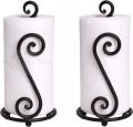 Kitchen Tissue Roll Holder, Tissue Dispenser, Gold & Black Color, Tissue Stand Paper. 
