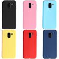Black Silicon case FOR Samsung Galaxy J6 Plus (Back Case Cover For Smartphone). 