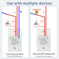 Tuya US WiFi+Bluetooth Smart Wall Switch RF433 1/2/3/4 Gang Smart Touch Sensor LED Light Switches Alexa  Home lightify. 