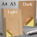 A4/A5 20/50pcs Brown Self-Adhesive Paper Sticker For Inkjet Laser Printer Copier Light Dark Adhesive Backed Kraft Paper  Label. 