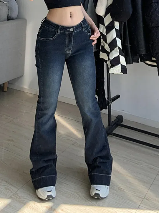 Kalevest%20Y2K%20High%20Street%20Low%20Rise%20Jeans%20Blue%20Women%20Pants%20Bootcut%20%20Pockets%20Jeans%20Streetwear%20Low%20Waist%20Jeans%20Wide%20Leg%20Pants%20-%20Image%202