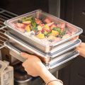 3pcs Stainless Steel Food Containers & Lunch Box, Leakproof Stackable Clear Lids, Kitchen Items and Accessories for Camping.