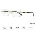 2PCS Metal Frame Colored Lenses for Women And Men Eyewear Unisex Luxury Fashion Sunglasses Rimless Rectangle Gradient Lens. 