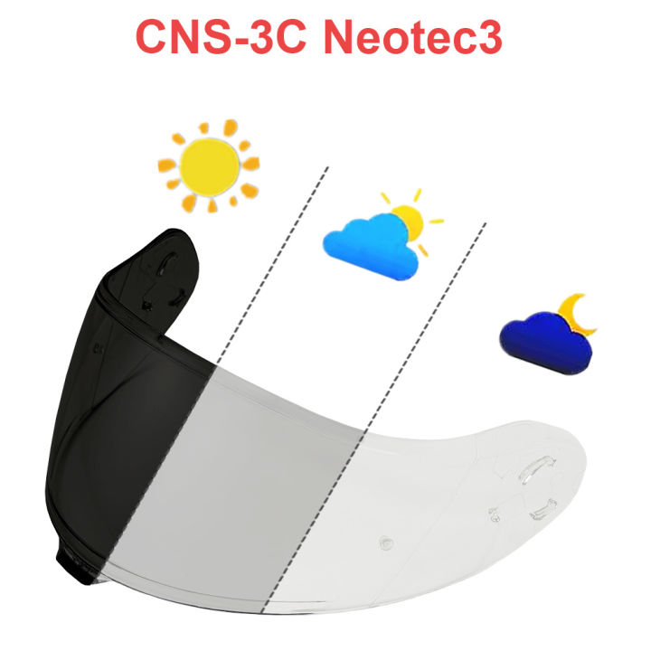 Neotec 3 Photochromic Visor for SHOEI Neotec 3 Face Shield Anti Scratch Lens UV Protection Motorcycle Durable Accessories Lentes