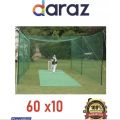 Cricket practice net 60x10 (white) thickness: 1.5 ball stop cricket net fo..... 