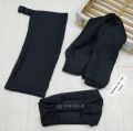 Hijabeez by t&h collection artical 3pc hijab set stuff imported china chiff on size scarf 30 inch weidth 72 inch length nikab 14 inch weldth 15 inch length haed  band free size. 