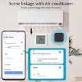 Tuya WiFi Zigbee Temperature Humidity Meter with External Probe Sensor Digital LCD Screen Thermometer for Fish Tank Freezer.
