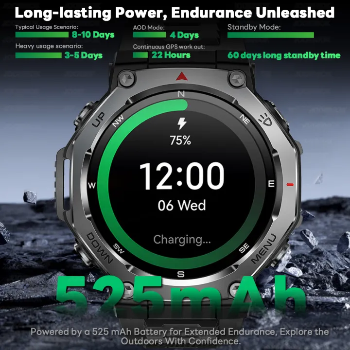 2026%20New%20T-Rex%203%20%20Outdoor%20Smart%20Watch%20Men%201.43-inch%20AMOLED%20Display%2010ATM%20Waterproof%20525mAh%20Battery%20%20Smartwatch%20Man%20-%20Image%206