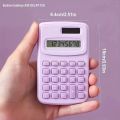 1PcsSmall Solar Calculator Portable Calculator Cute 8 Digits LCD Electronic Home Office Calculator for Primary School Calculator. 