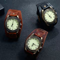 Hot Selling Vintage Cow Leather Bracelet Watch Men Women Wrist Watches Roman Numerals Casual Quartz Watch Relogio Feminino. 