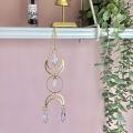 1pc sun catcher moon spiked beads crystal prism outdoor furniture holiday hanging decorations pendants. 