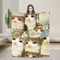 Meowl Cat Owl Winter Forest Flannel Throw Blanket Ultra Soft Plush For Adults Kids Living Room Quality Bedspread. 