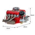 V8 Engine Kit Gas Small-Block Engine Model Kits Mini Build Your Own Stem Cison Running Engine Kits That Runs. 