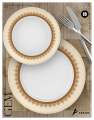 Melamine Dinner set with glass lids and soup set 80pieces ARKON- GEM. 