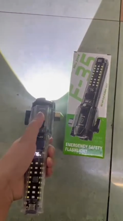 F35 High Power LED Flashlight USB Rechargeable Roll Zoom  Long Range Tactical Torch Strong Light Lamp Outdoor Ultra Powerful Flash Light