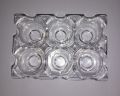 New Stylish Egg Tray Container,Crystal Clear,6 Portion For Half Dozen Eggs,Eggs Serving Container Tray,Premium Quality. 