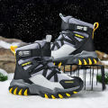 Winter Fashion High-top Sneakers for Children Warm Plush Snow Boots Child Waterproof Sneakers Boys Non-Slip Outdoor Boots 30-39. 