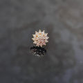 Elegant Rose Gold Plated L-Shaped Nose Ring with Sparkling Crystal Accents. 