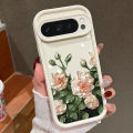 Oil Painting Rose Flowers Case For Google Pixel 10 9 8 7 Pro 8A 7A Pixel 9 10 Pro XL Solid Color Shockproof Silicone Phone Cover.