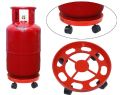 Gas cylinder stand movable strong plastic base. 