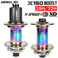 Nanlio Bicycle hubs X150 BOOST 6 Pawls 150T Noise 4 Bearing Hubs 110x15 148x12MM 8 9 10 11 12 Speed MTB Bike Hubs 28/32 Holes. 