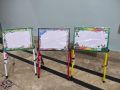 small white board with stand for kids. 