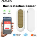 ONENUO WiFi or Zigbee Rain Sensor Tuya IP65 Outdoor Waterproof Rain Detection Water Leak Sensor Real Time APP Monitoring Alert. 