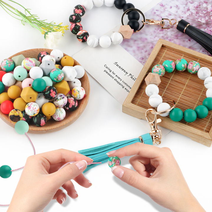 Kovict%20110Pcs/Set%20Silicone%20Beads%20Round%20Lentil%20Hexagon%20Loose%20Bead%20For%20Jewelry%20Making%20DIY%20Necklace%20Bracelet%20Keychain%20Accessories%20-%20Image%205